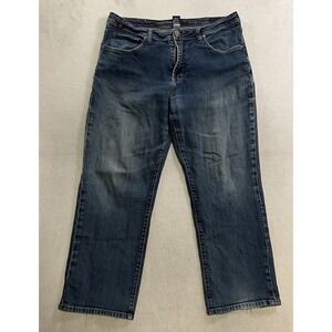WORN Jeans Men's Size 38x30 Straight Leg Blue Age Denim Stretch Medium Wash